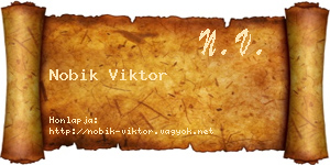 Nobik Viktor névjegykártya